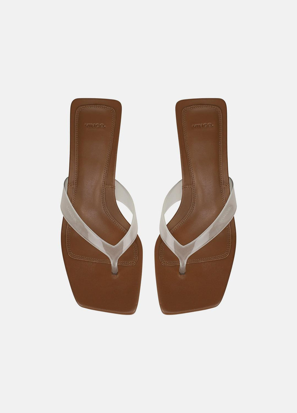 VINCE | San Juan Jelly Heeled Thong Sandal in Sandals - CLEAR