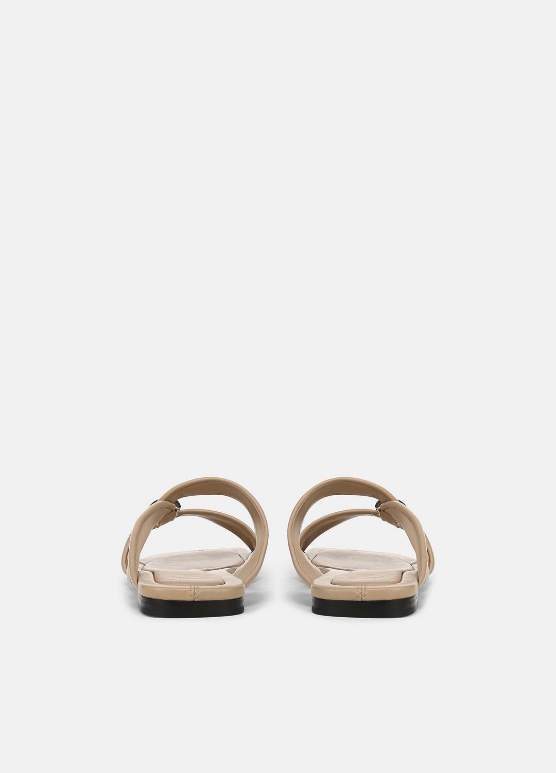 VINCE | Vilma Leather Slide Sandal in Sandals - WARM ALMOND