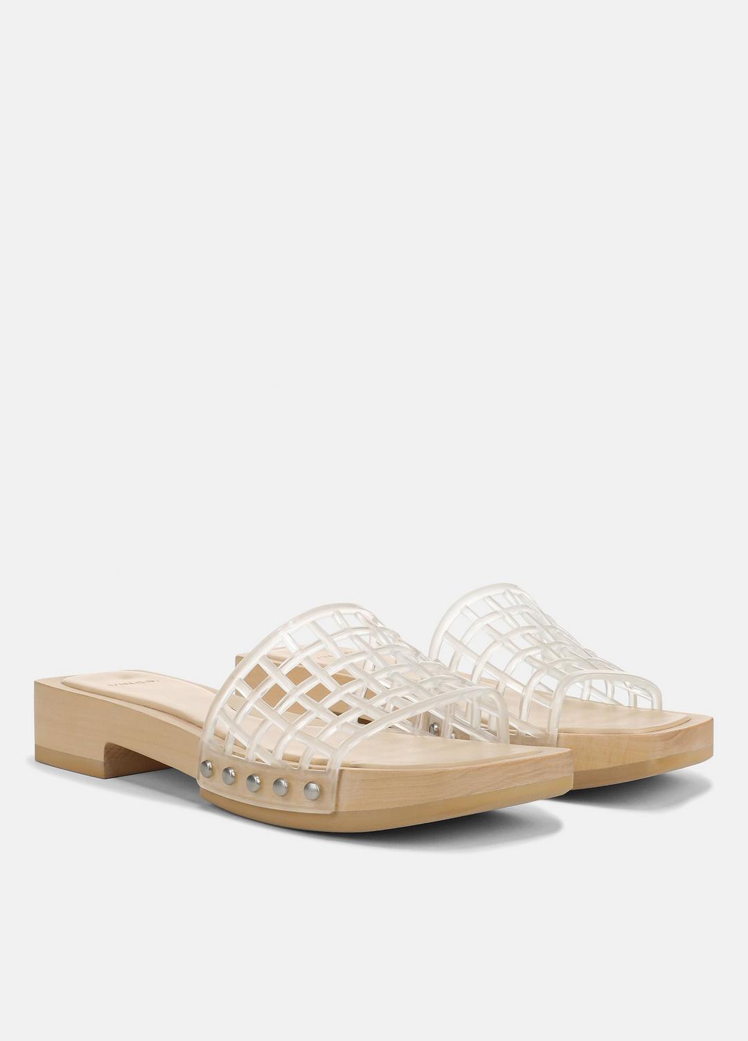 VINCE | Barbara Jelly Slide Sandal in Sandals - CLEAR