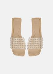 VINCE | Barbara Jelly Slide Sandal in Sandals - CLEAR