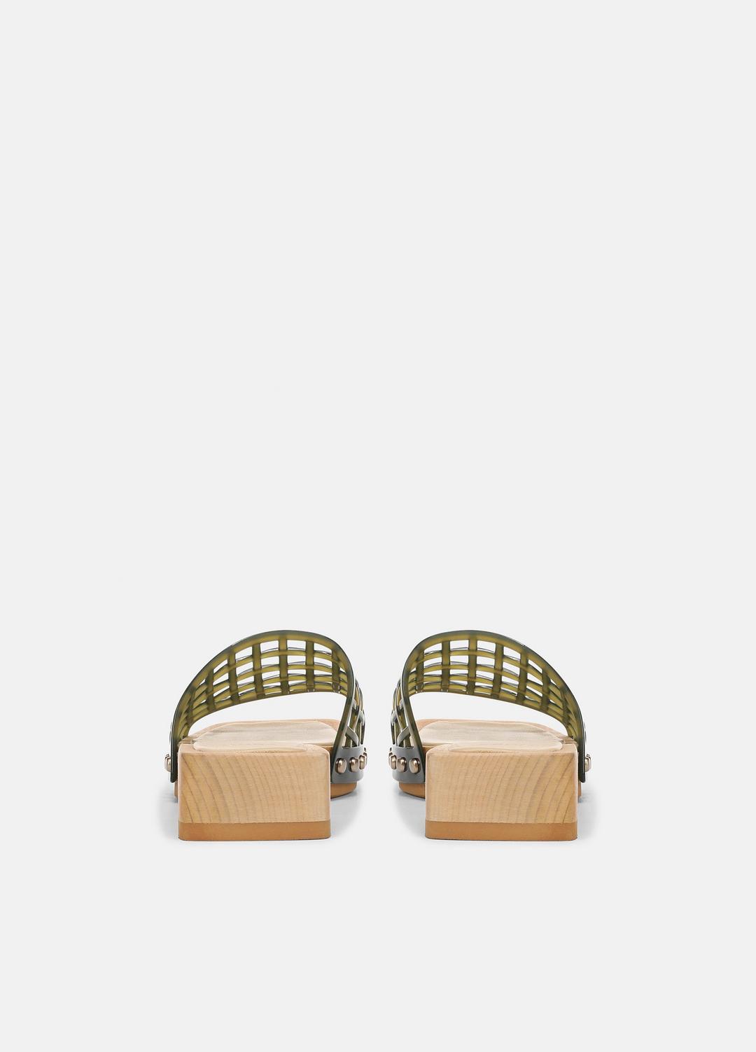 VINCE | Barbara Jelly Slide Sandal in Sandals - CHIVE