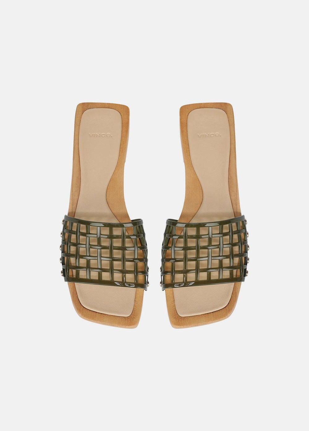 VINCE | Barbara Jelly Slide Sandal in Sandals - CHIVE