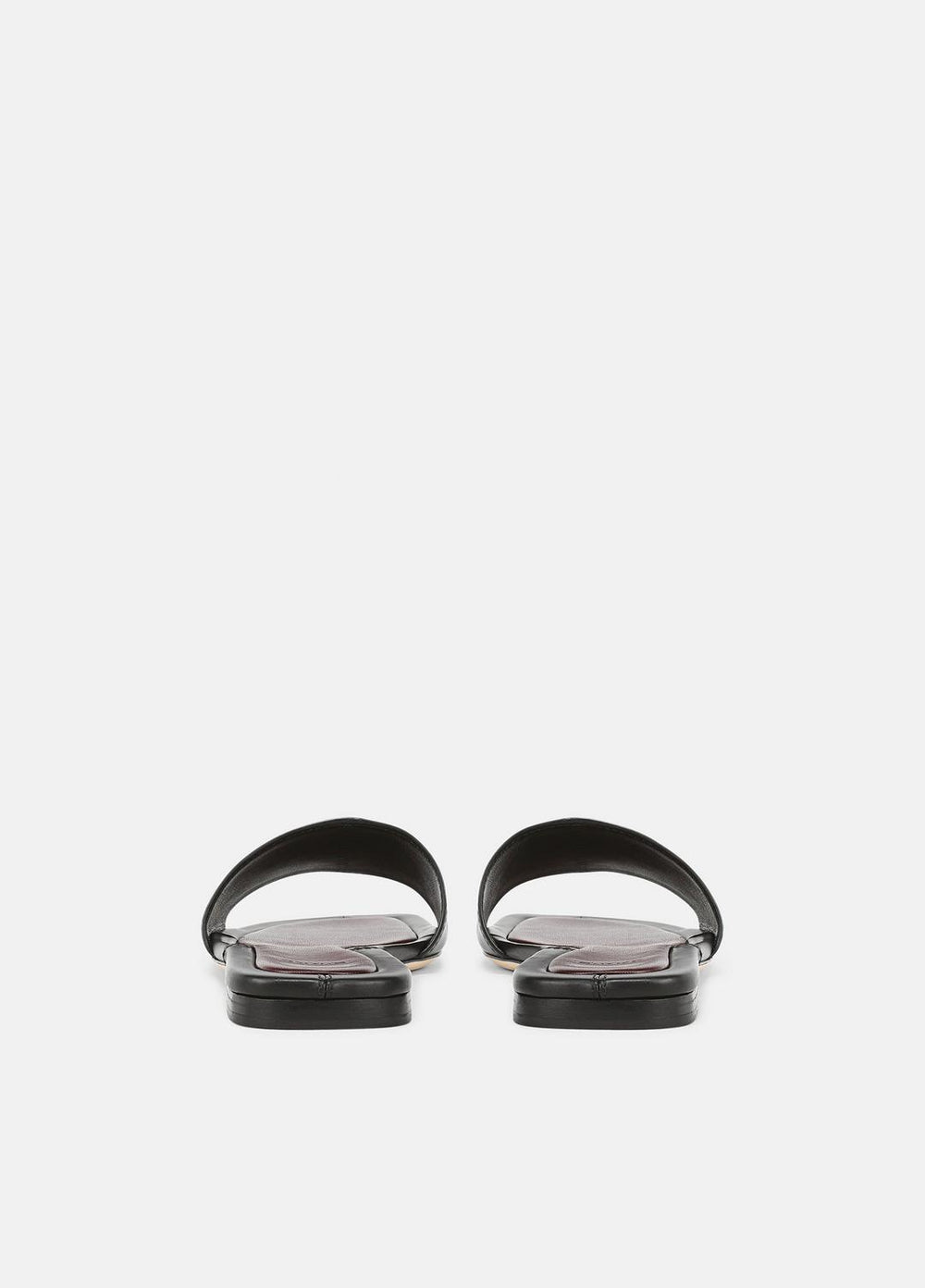 VINCE | Valeria Leather Slide Sandal in Sandals - BLACK