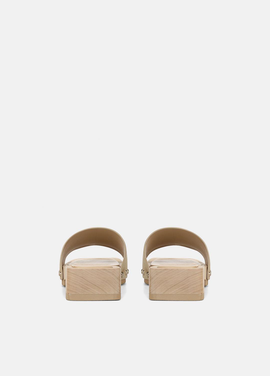 VINCE | Barbara Suede Slide Sandal in Sandals - WHEAT