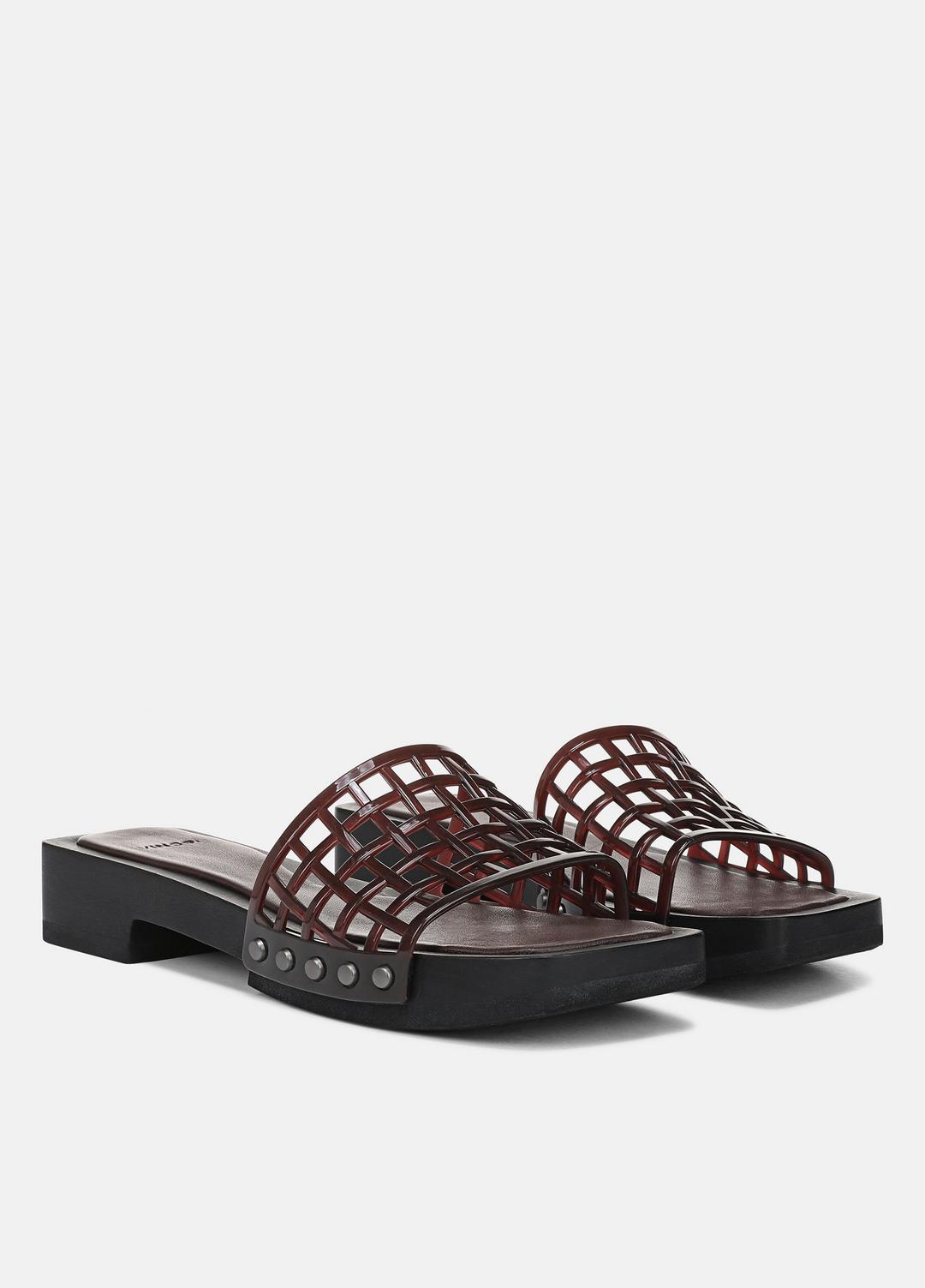 VINCE | Barbara Jelly Slide Sandal in Sandals - GANACHE
