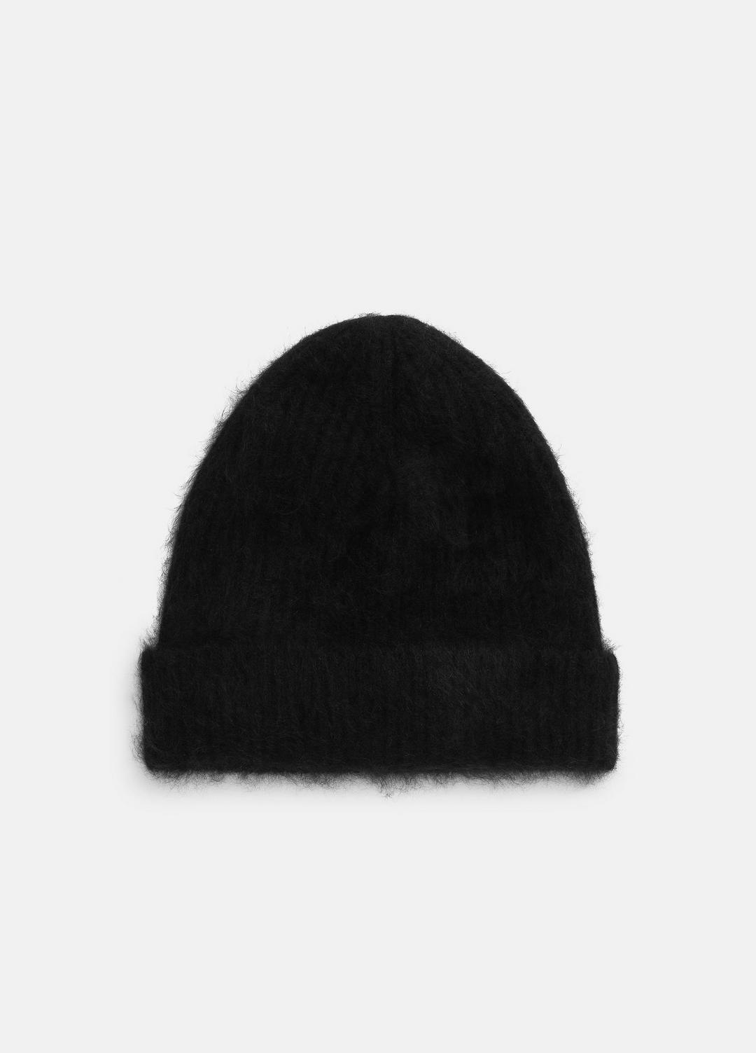VINCE | Brushed Cashmere Beanie in Scarves & Hats - BLACK