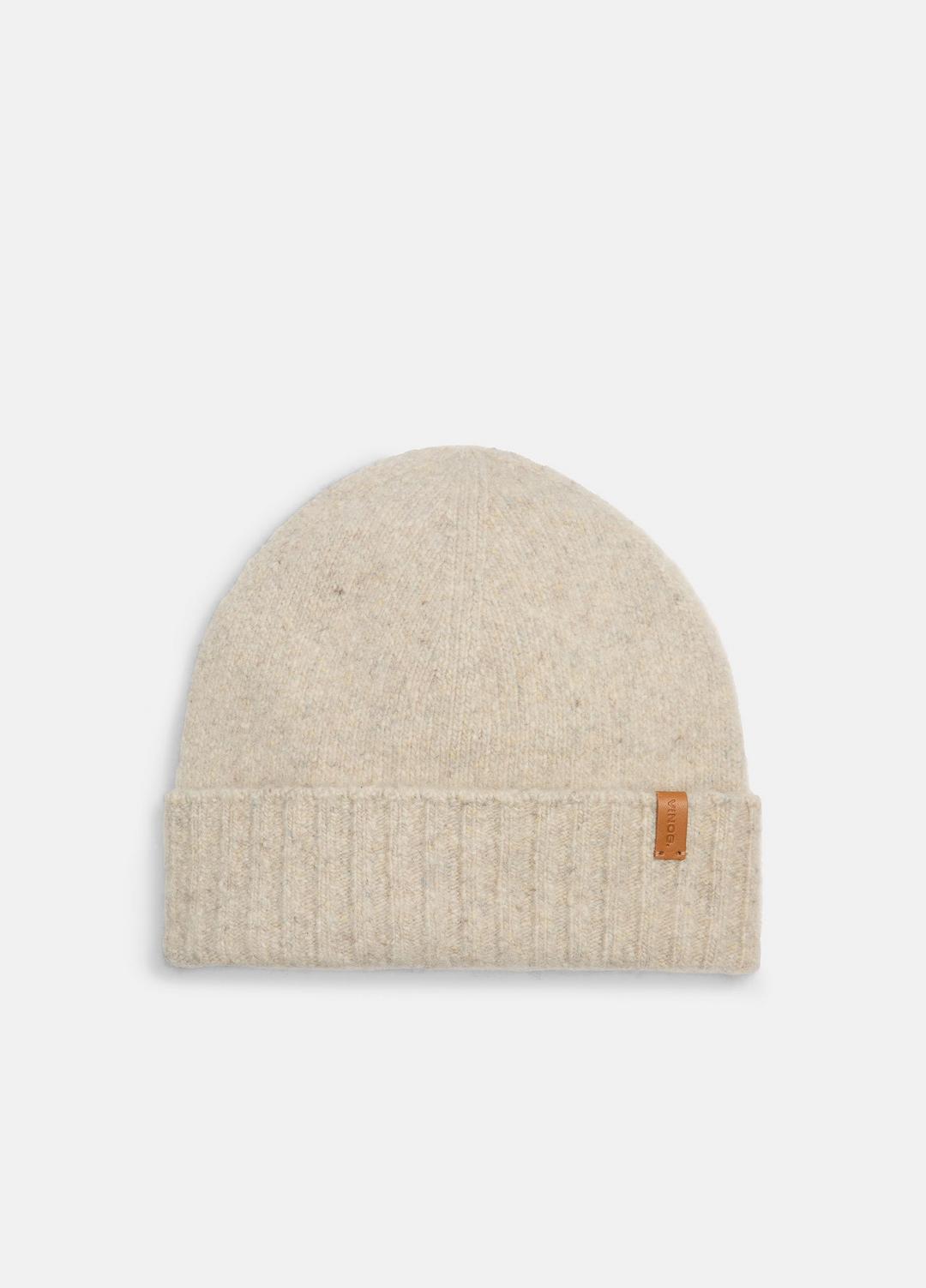 VINCE | Donegal Cashmere Jersey Beanie in Scarves & Hats - BISCUIT
