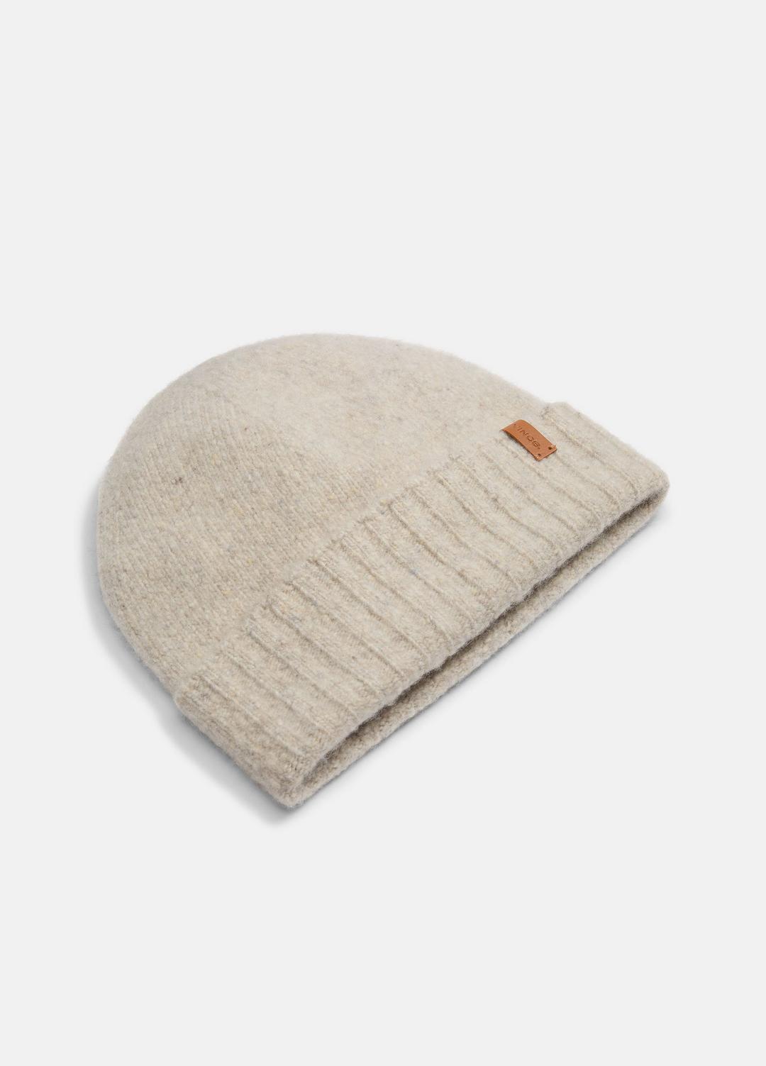 VINCE | Donegal Cashmere Jersey Beanie in Scarves & Hats - BISCUIT