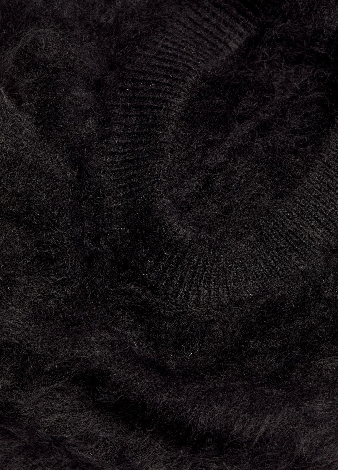 VINCE | Brushed Cashmere Balaclava in Scarves & Hats - BLACK