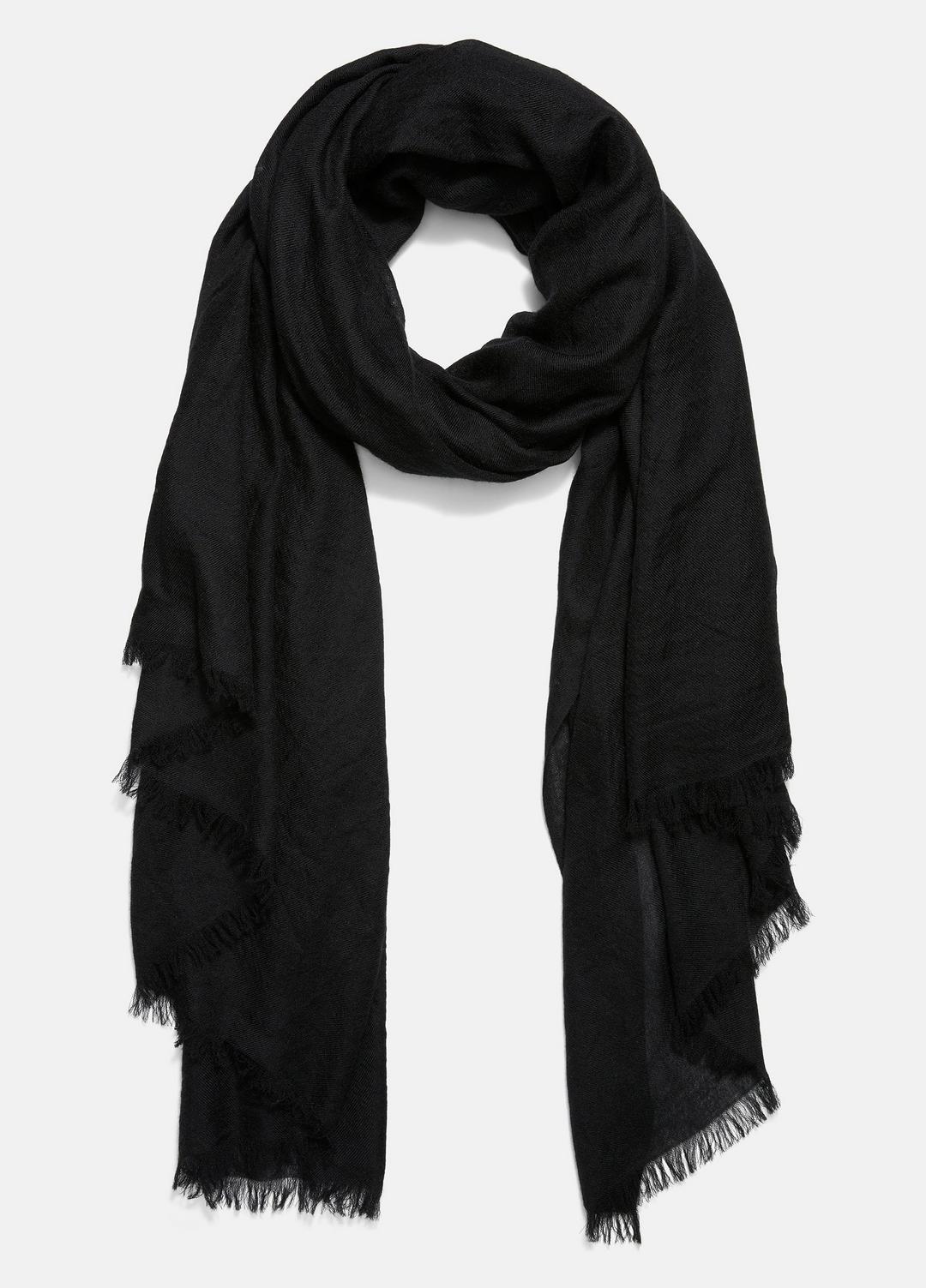 VINCE | Lightweight Cashmere Scarf in Scarves & Hats - BLACK