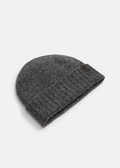 VINCE | Donegal Cashmere Jersey Beanie in Scarves & Hats - CHARCOAL