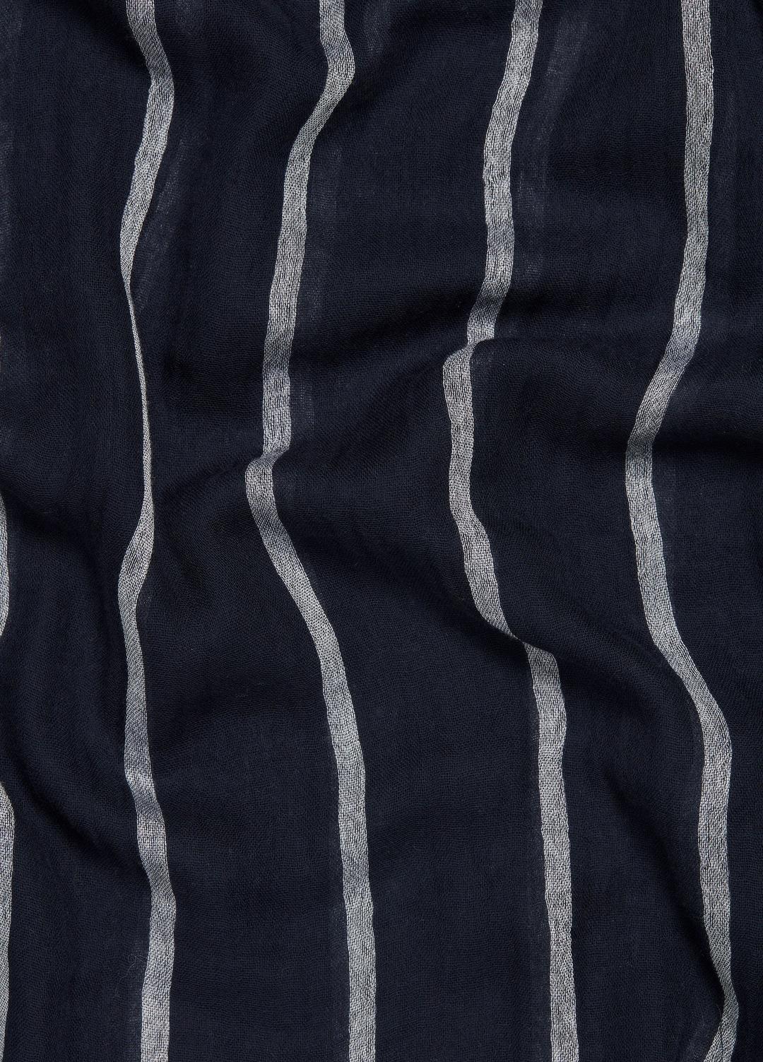 VINCE | Cotton Gauze Awning Stripe Scarf in Scarves & Hats - COASTAL BLUE/OPTIC WHITE