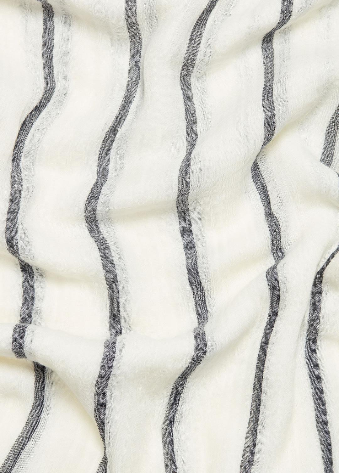 VINCE | Cotton Gauze Awning Stripe Scarf in Scarves & Hats - PAPYRUS/COASTAL BLUE