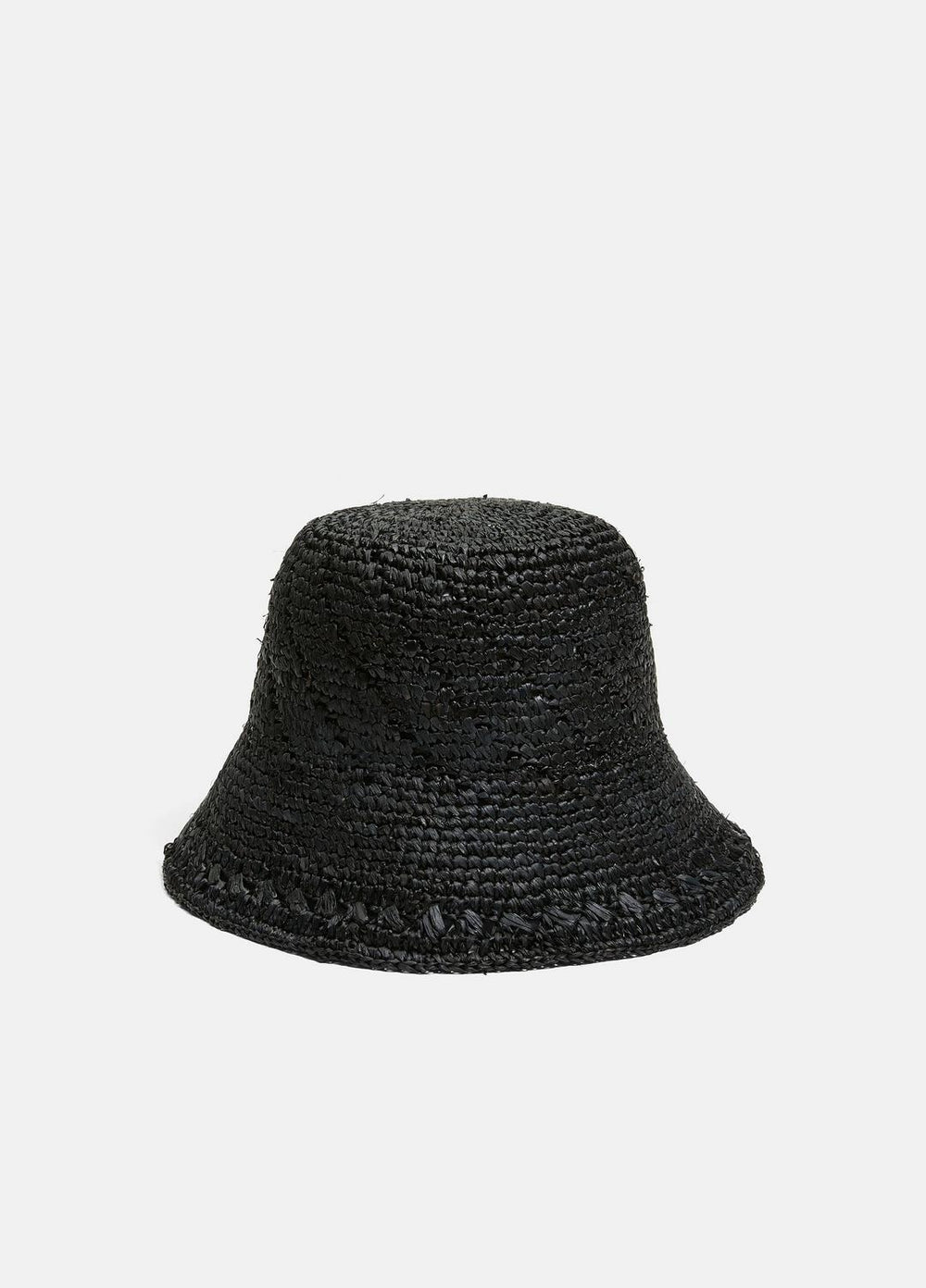 VINCE | Straw Bucket Hat in Scarves & Hats - BLACK