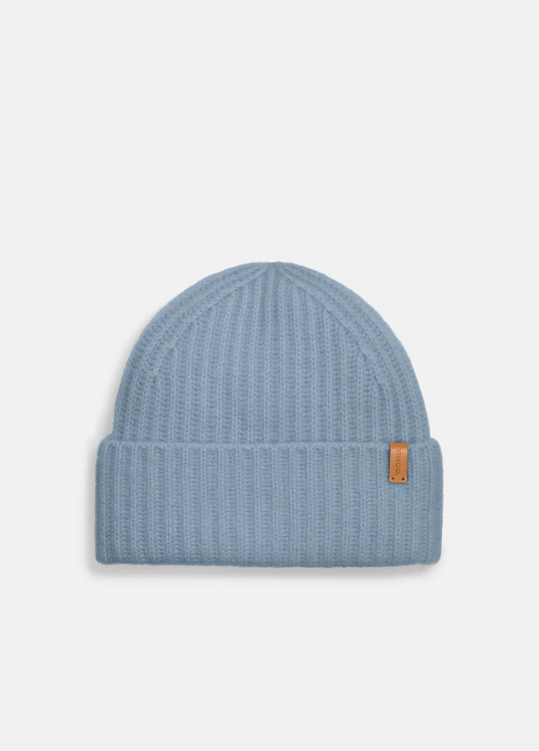 VINCE | Plush Cashmere Chunky-Knit Beanie in Scarves & Hats - AMALFI BLUE