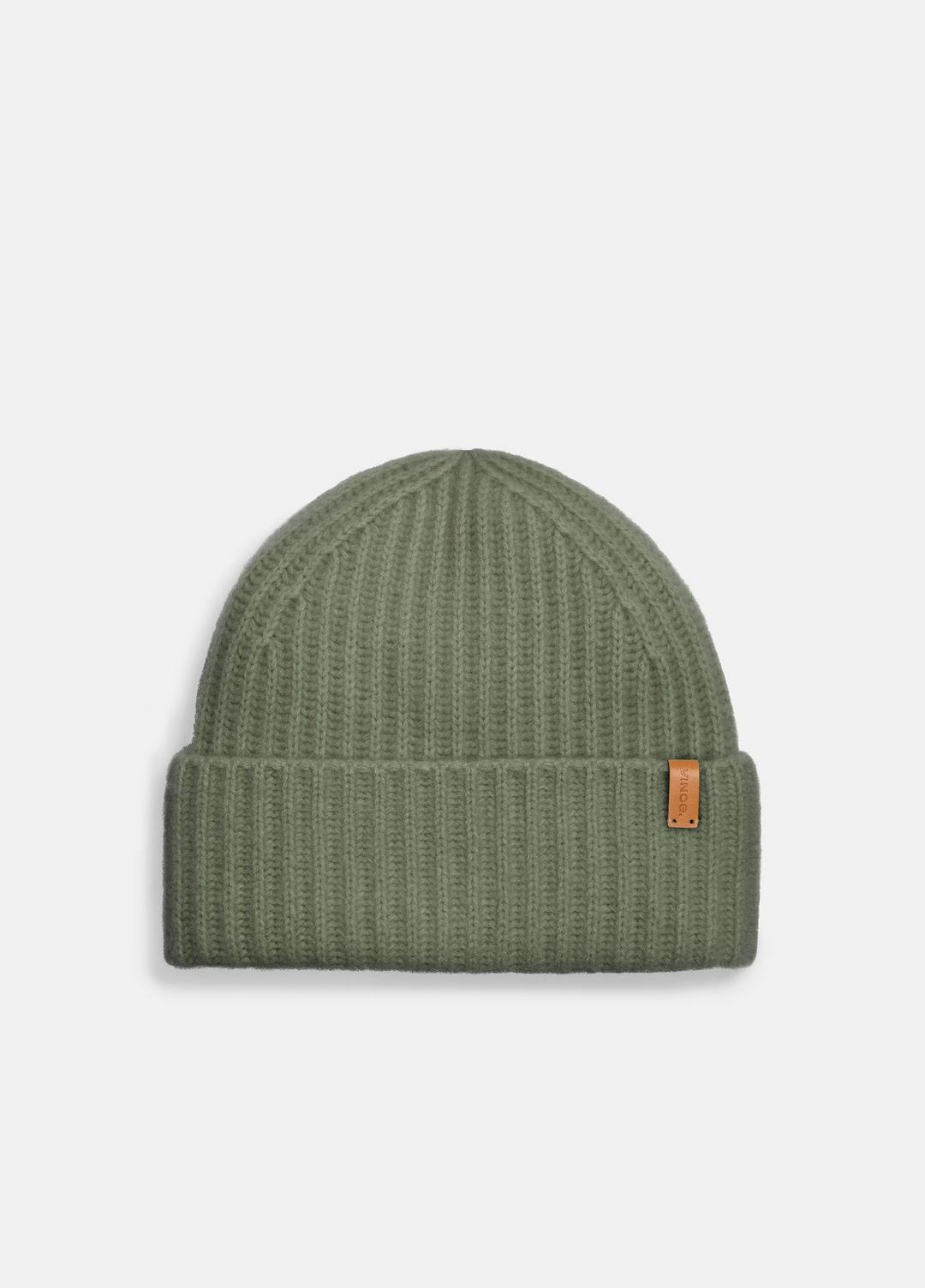 VINCE | Plush Cashmere Chunky-Knit Beanie in Scarves & Hats - DEEP PATINA