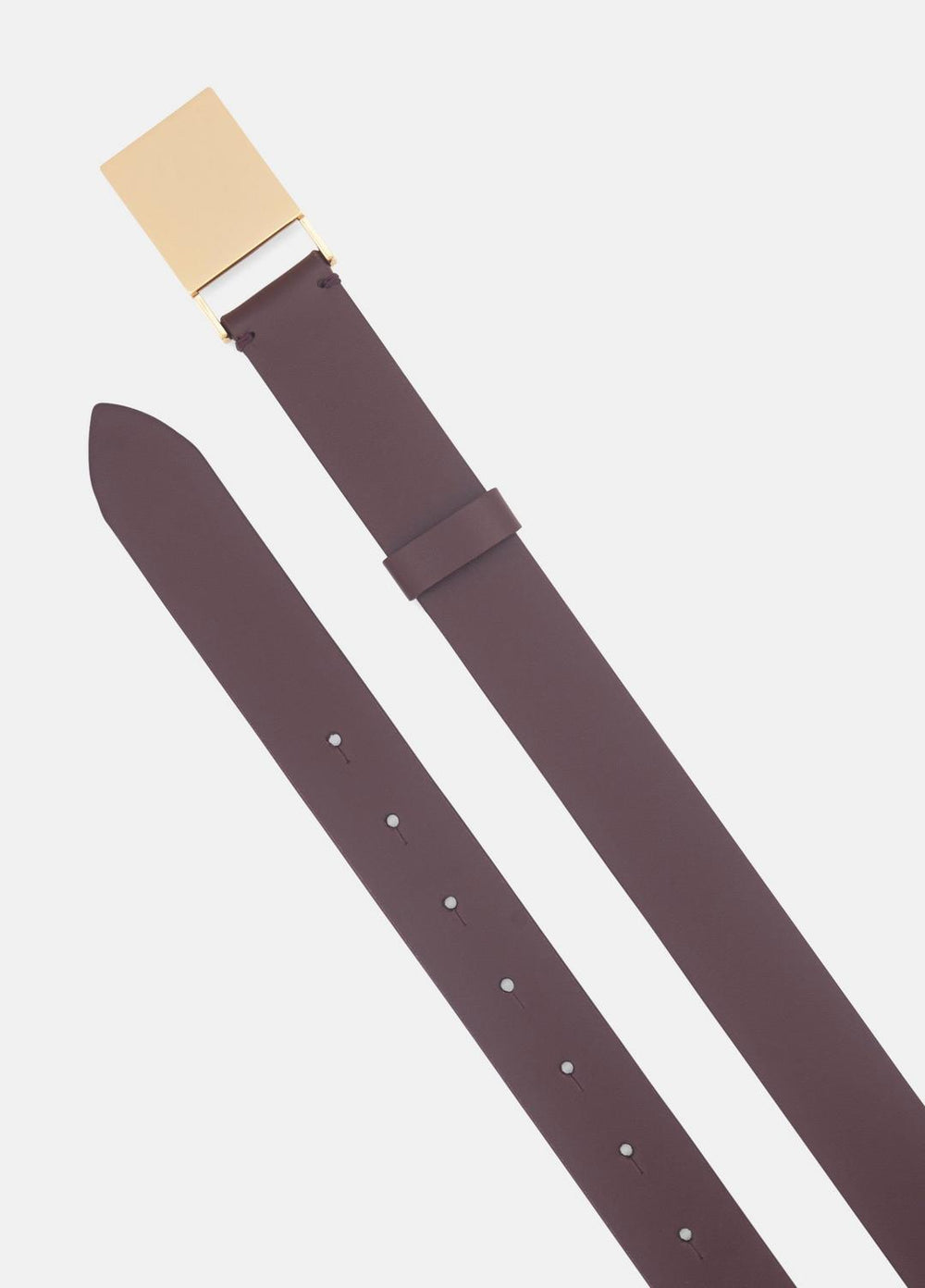 VINCE | Women's 30mm Plaque Leather Belt in Belts - FIG