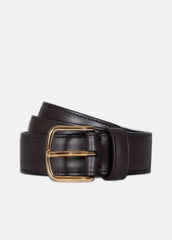 VINCE | Women’s 32mm Stitched Leather Belt in Belts - CACAO BROWN
