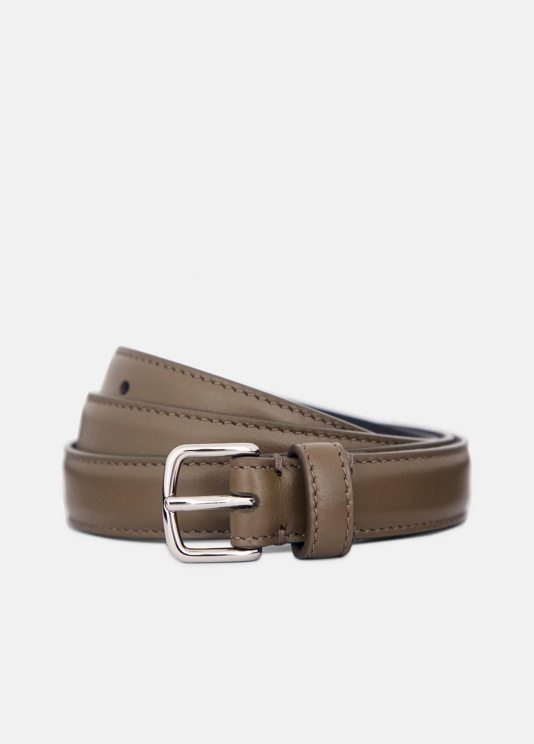 VINCE | Women’s 20mm Stitched Leather Belt in Belts - HAZEL VINE