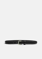 VINCE | Women's Skinny Leather Belt in Accessories - BLACK