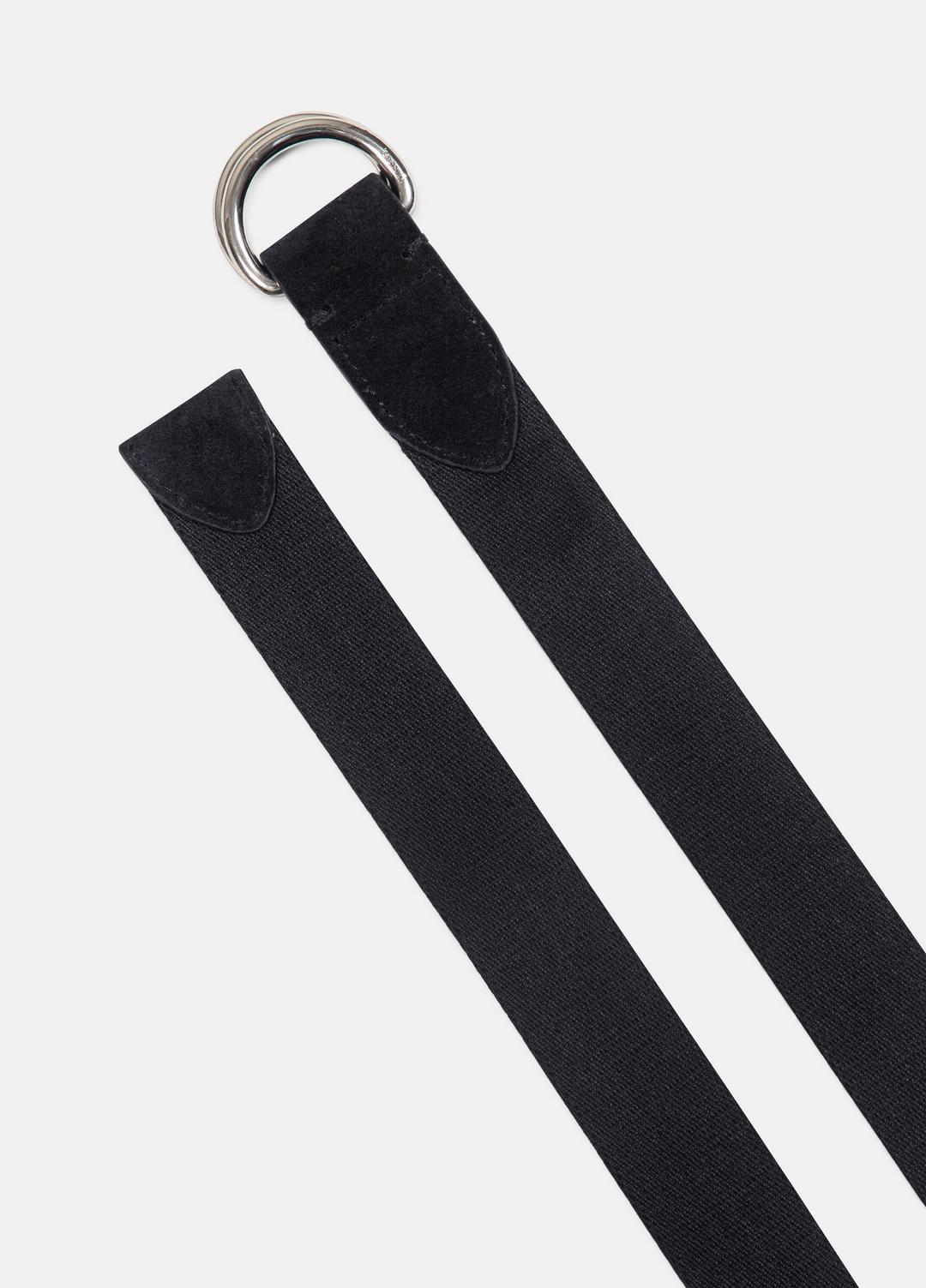 VINCE | Women’s 30mm Webbing D-Ring Belt in Belts - BLACK
