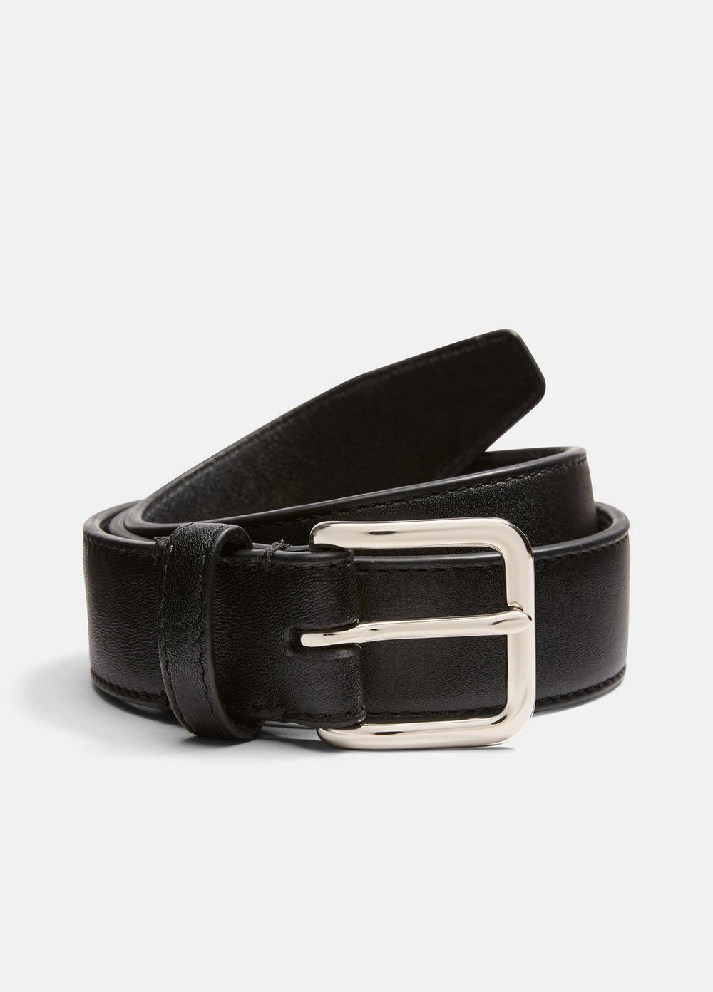 VINCE | Women’s Classic Leather Belt in Accessories - BLACK