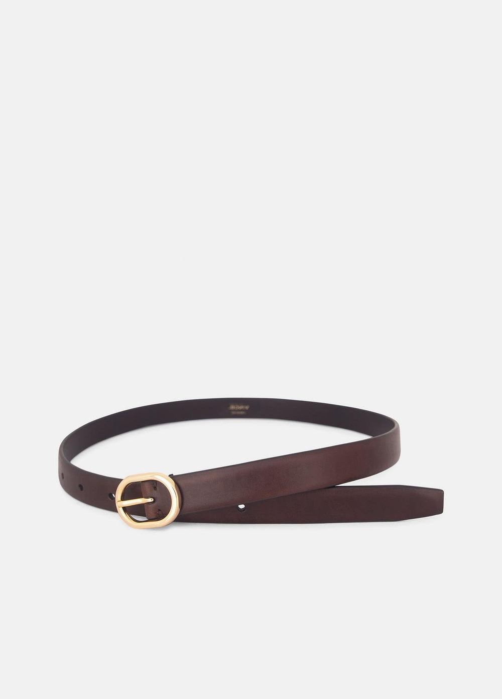VINCE | Women's 20mm Spazzolato Leather Belt in Belts - CACAO BROWN