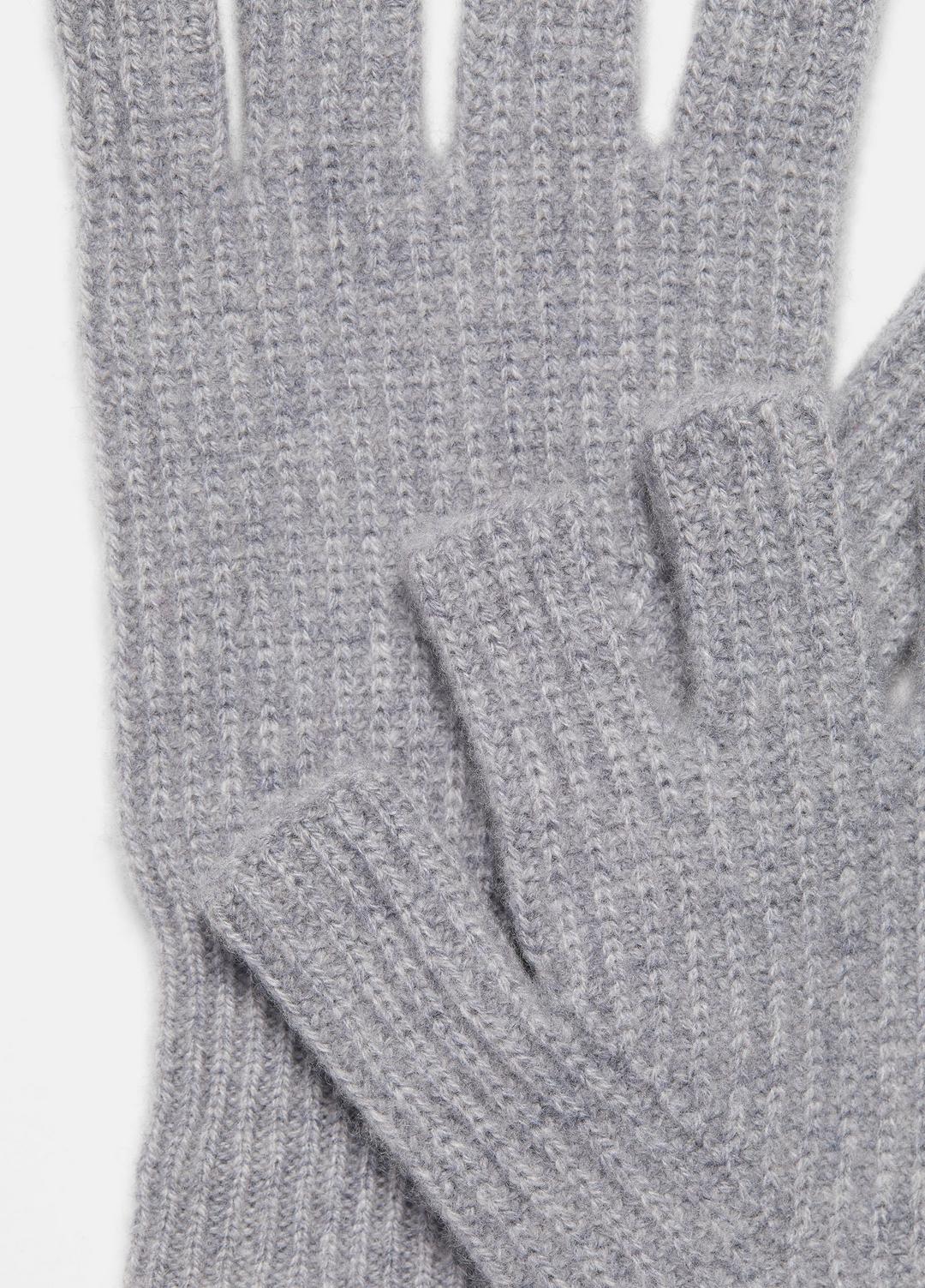 VINCE | Plush Cashmere Rib-Knit Fingerless Glove in Gloves - GREY