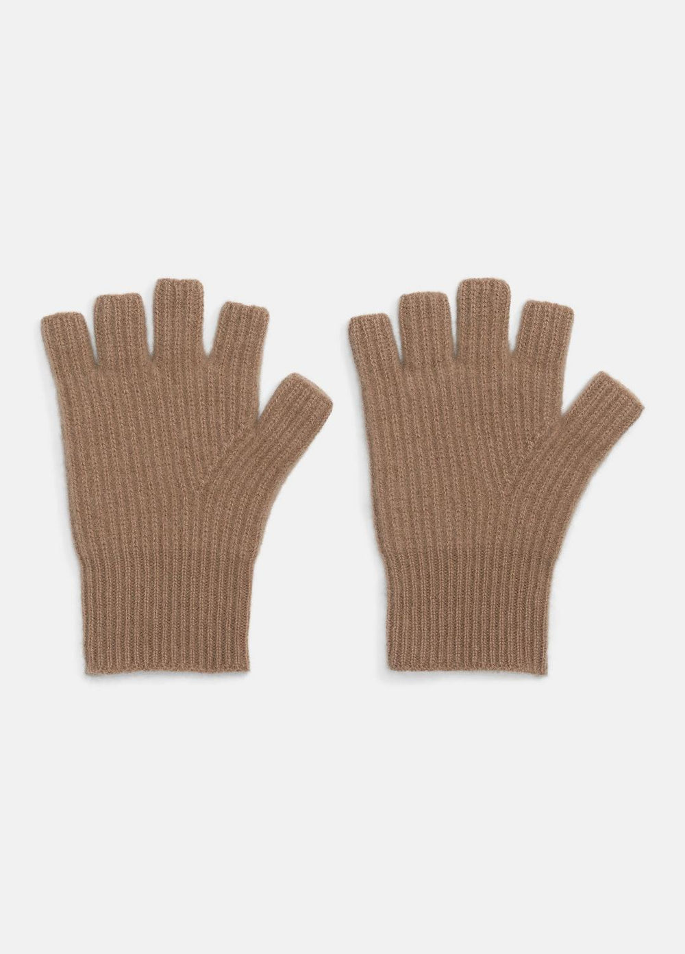VINCE | Plush Cashmere Rib-Knit Fingerless Glove in Gloves - BISCOTTI