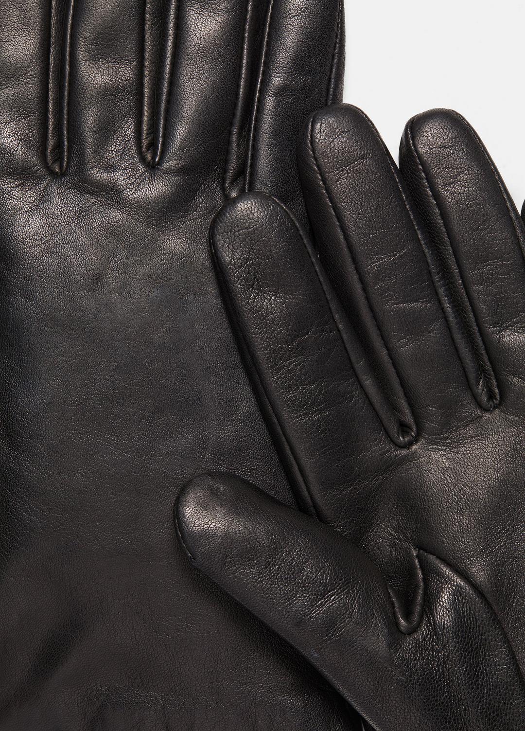 VINCE | Cashmere-Lined Short Leather Glove in Gloves - BLACK