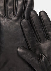 VINCE | Cashmere-Lined Short Leather Glove in Gloves - BLACK