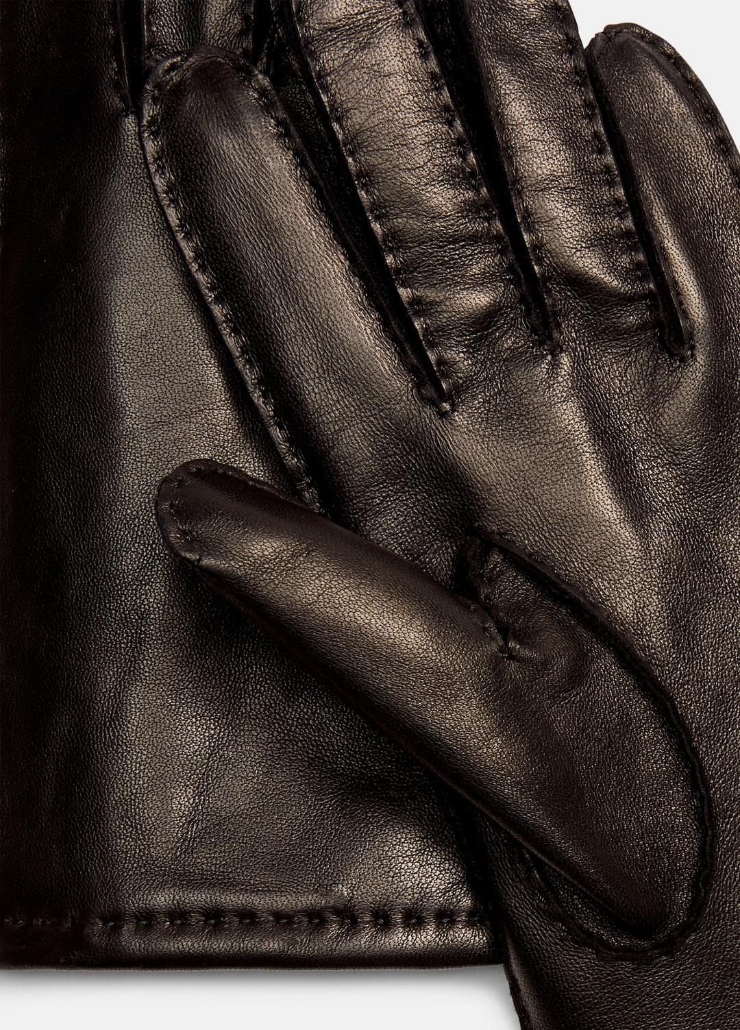 VINCE | Cashmere-Lined Leather Driving Glove in Gloves - BLACK
