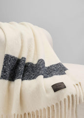 VINCE | Brushed Alpaca-Blend Throw in Pillows & Blankets - WHITE/BLACK
