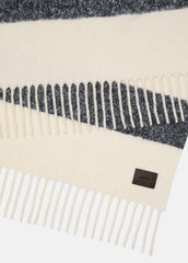 VINCE | Brushed Alpaca-Blend Throw in Pillows & Blankets - WHITE/BLACK