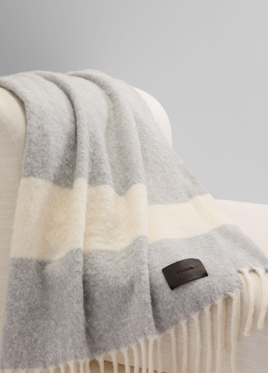 VINCE | Brushed Alpaca-Blend Throw in Pillows & Blankets - MEDIUM HEATHER GREY