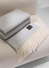 VINCE | Brushed Alpaca-Blend Throw in Pillows & Blankets - MEDIUM HEATHER GREY