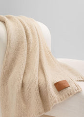 VINCE | Cashmere-Silk Jersey Throw in Pillows & Blankets - LACE
