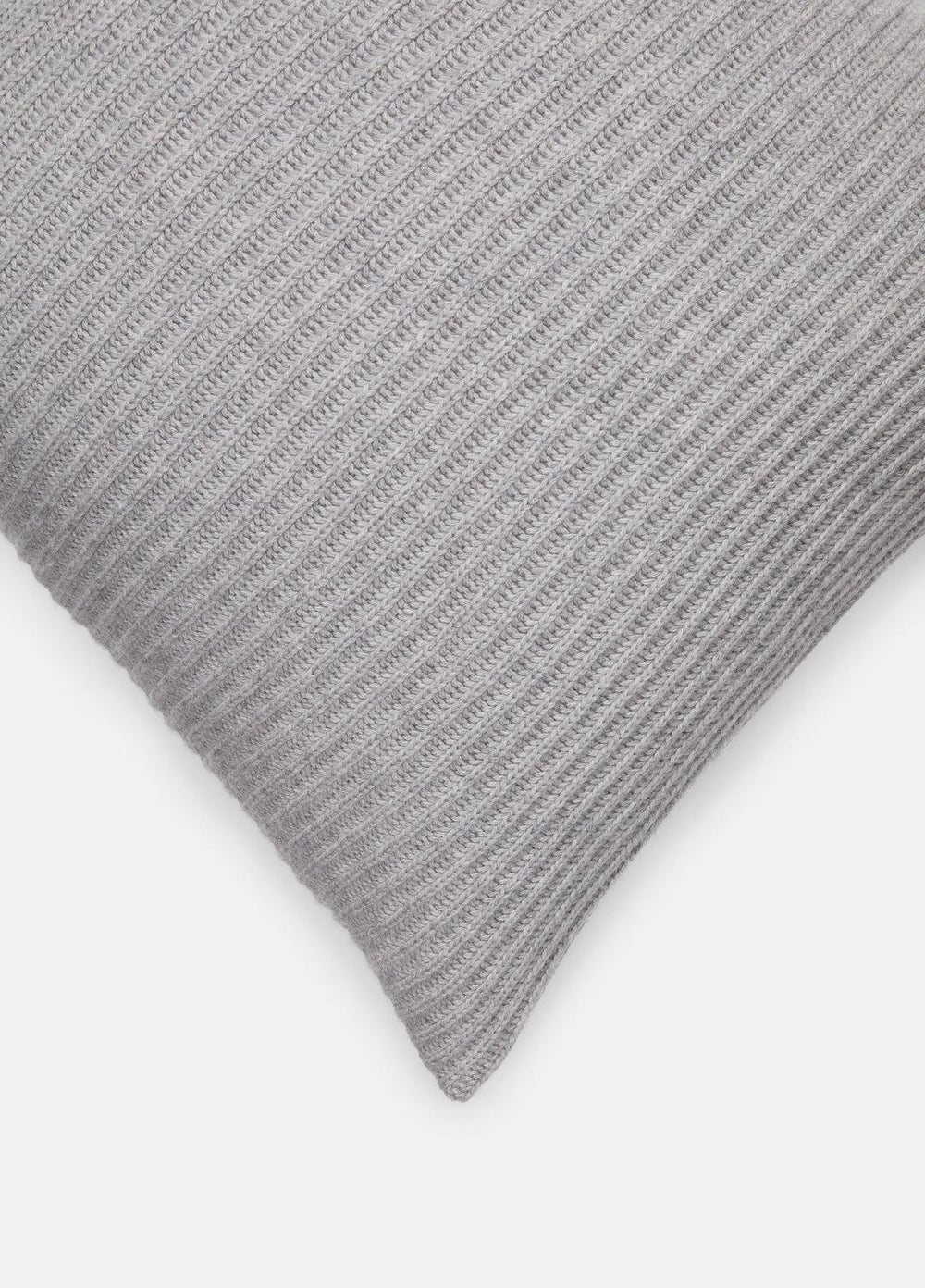 VINCE | Wool and Cashmere Cardigan-Stitch Pillow in Pillows & Blankets - HEATHER GREY