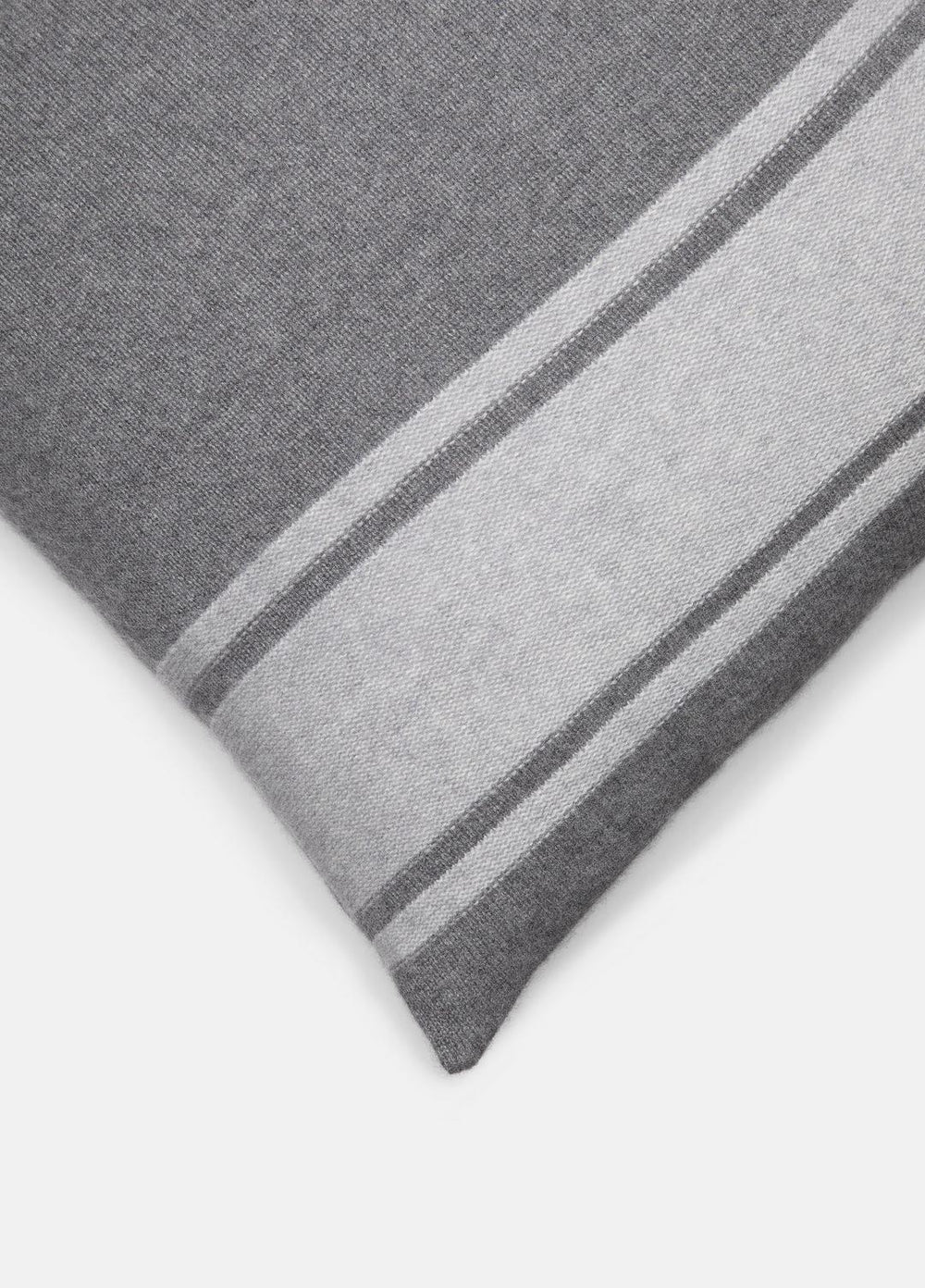 VINCE | Cashmere Jersey Stripe Pillow in Pillows & Blankets - MEDIUM HEATHER GREY