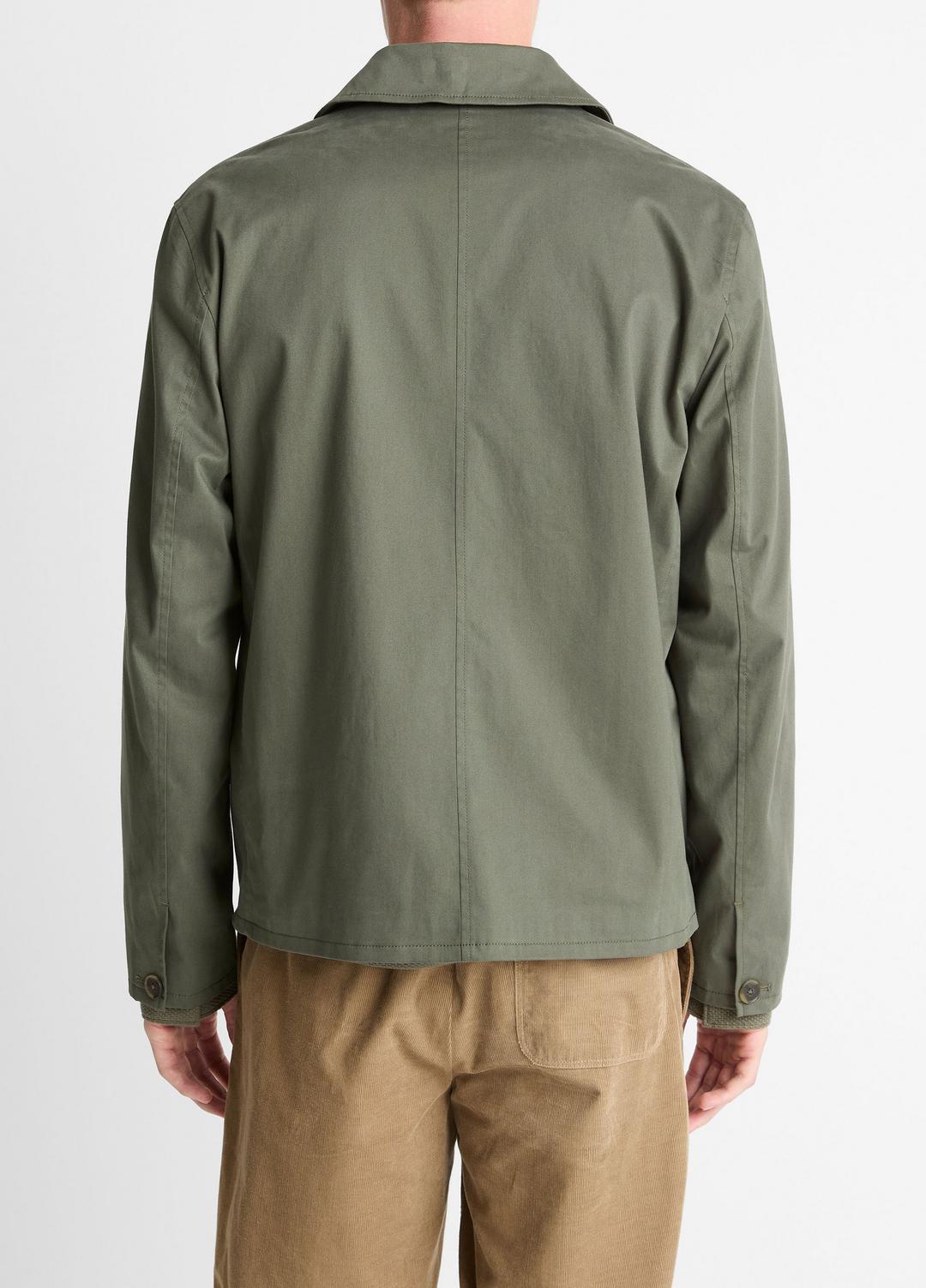 VINCE | Italian Peached Stretch-Cotton Jacket in Jackets - SYCAMORE