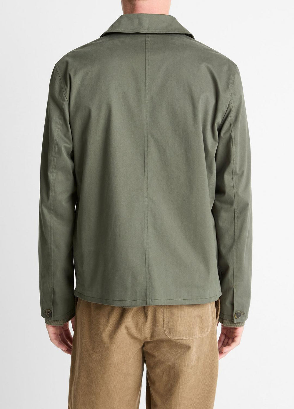 VINCE | Italian Peached Stretch-Cotton Jacket in Jackets - SYCAMORE