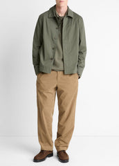 VINCE | Italian Peached Stretch-Cotton Jacket in Jackets - SYCAMORE