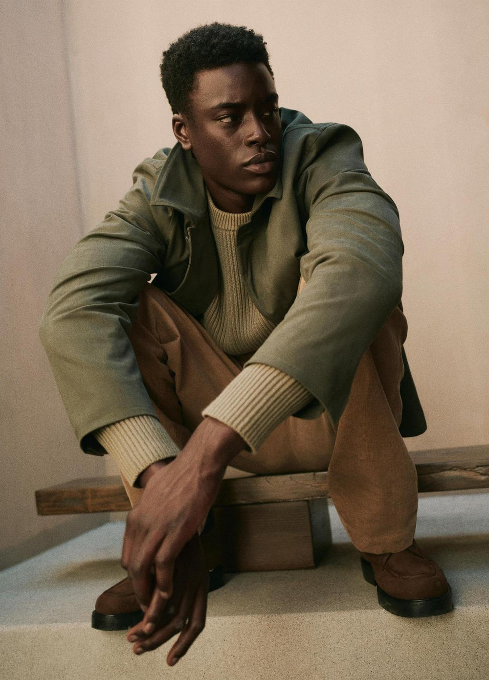VINCE | Italian Peached Stretch-Cotton Jacket in Jackets - SYCAMORE