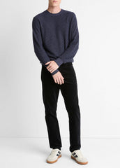 VINCE | Geo-Jacquard Wool-Blend Crew Neck Sweater in Crew Neck - HYACINTH/COASTAL BLUE