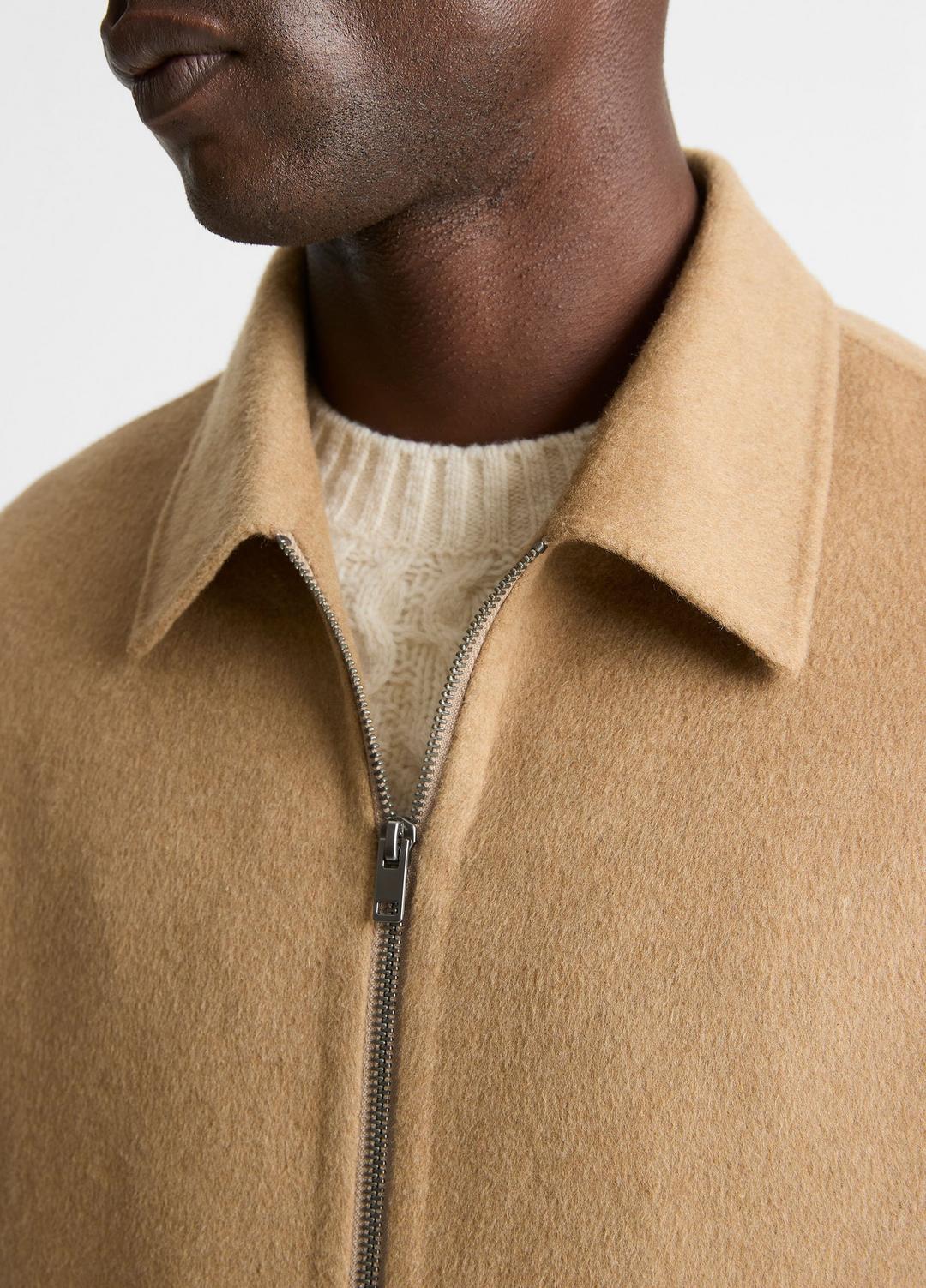 VINCE | Splittable Wool-Blend Zip-Front Jacket in Jackets - CAMELLO