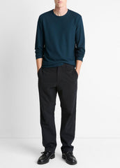 VINCE | Pima Cotton Piqué Long-Sleeve T-Shirt in Long Sleeve - RAPIDS