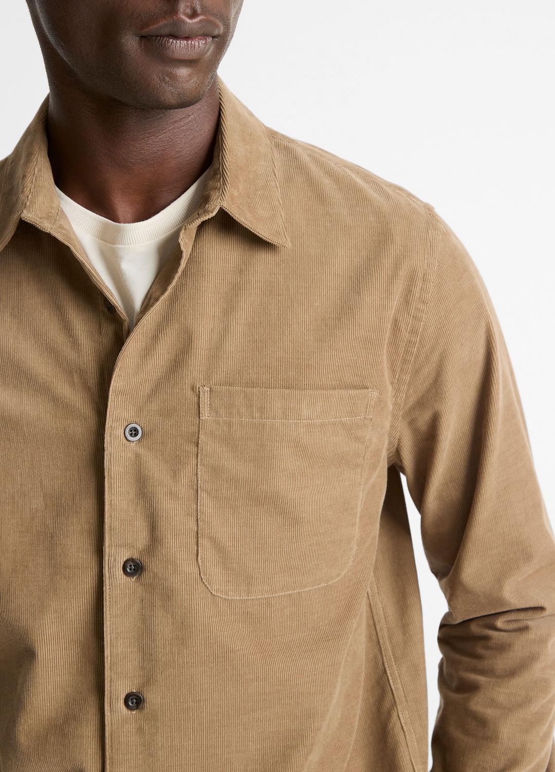 VINCE | Italian Cotton Corduroy Button-Front Shirt in Long Sleeve - TETON