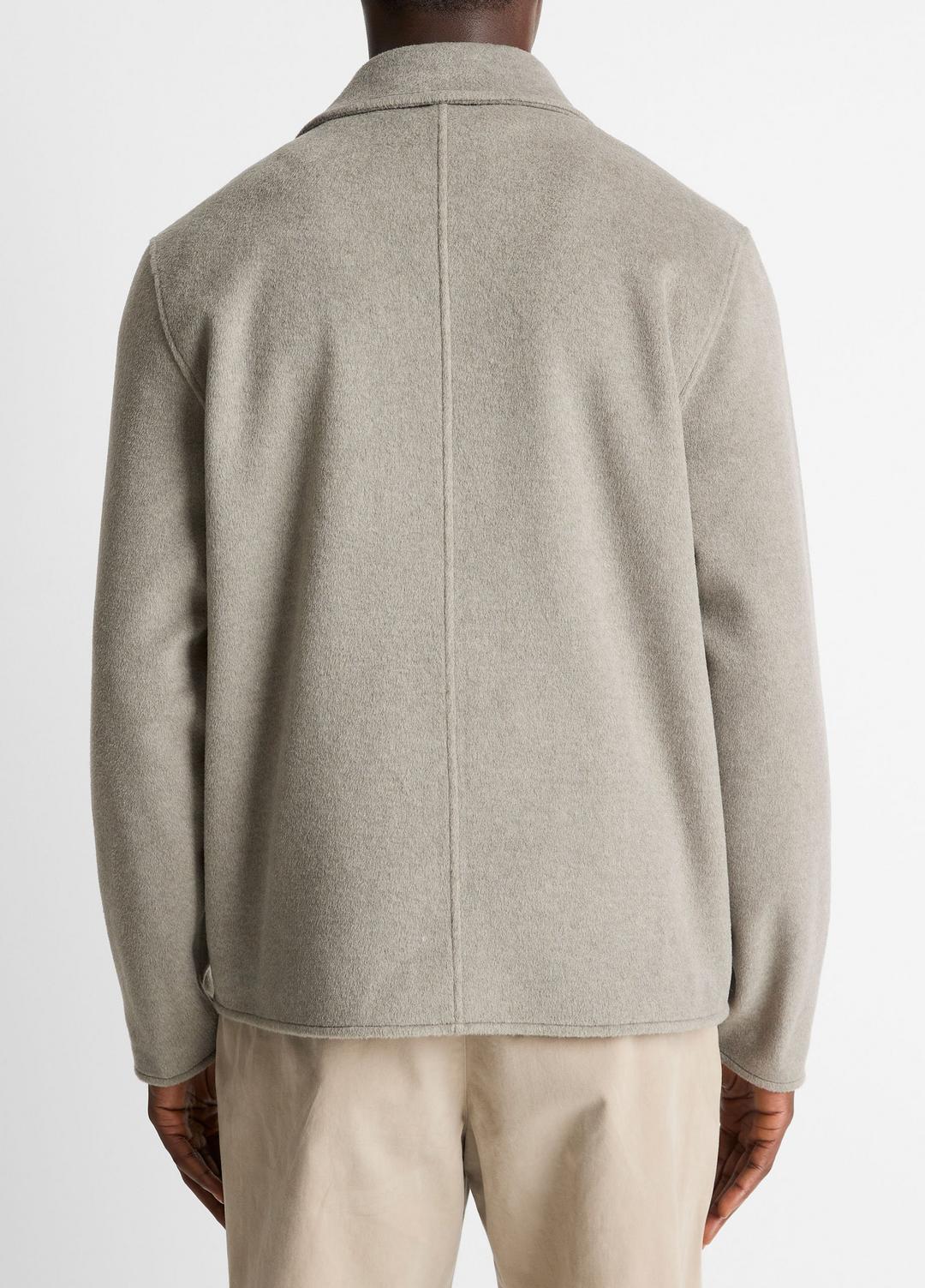 VINCE | Double-Knit Chore Jacket in Jackets - DARK DUNE/LIGHT DUNE