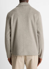VINCE | Double-Knit Chore Jacket in Jackets - DARK DUNE/LIGHT DUNE
