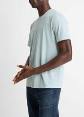 VINCE | Pima Cotton Crew Neck T-Shirt in Short Sleeve - DARK CASCADE